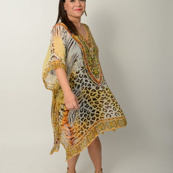 animal print kaftan
