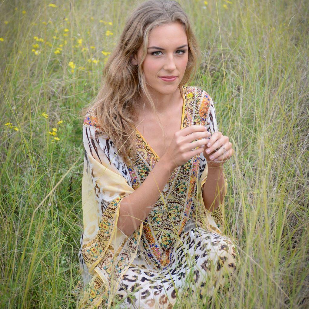 animal print short kaftan