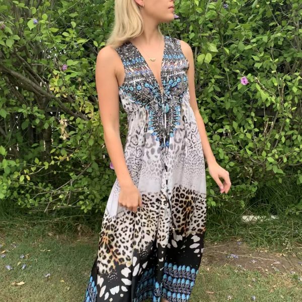 embellished long dress