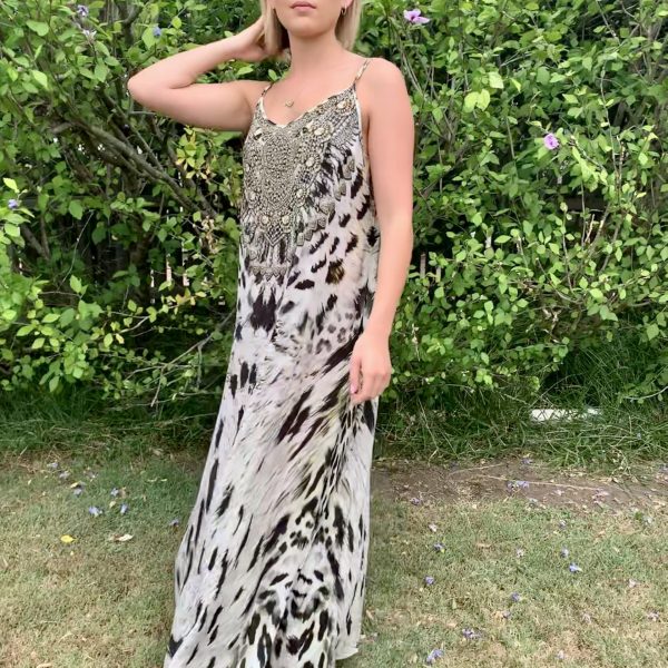 embellished maxi dress