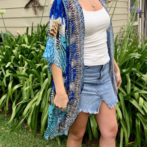 Feather cape dress