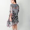Long sleeve cheetah print dress