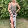 Snow Leopard Embellished Maxi Dress