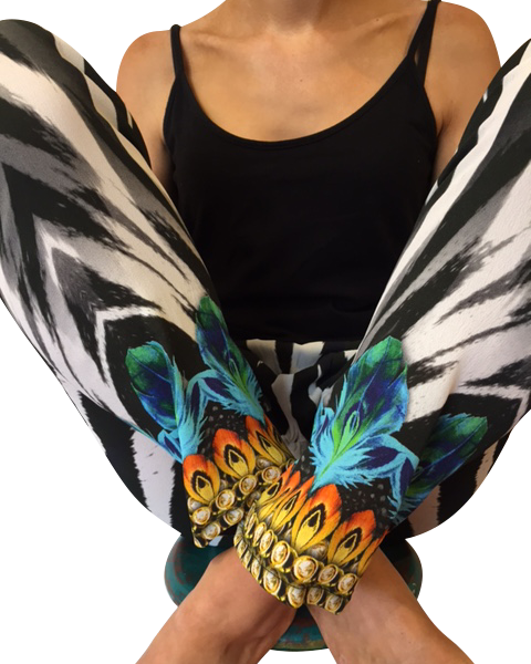 zebra print pants